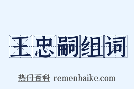 王忠嗣组词是什么意思的图片